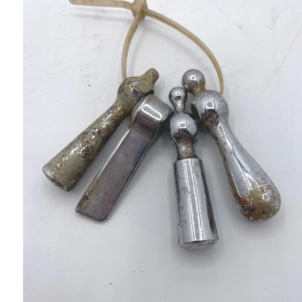 Vintage Hot‎ and Cold Faucet Handles and tub lever. Chrome